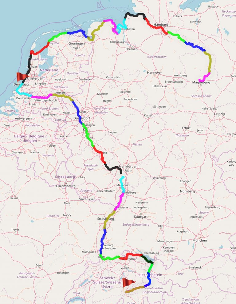 Der Rhein von der Quelle zur Mündung Mit dem Rad auf Tour Mit dem Rad auf Tour Der Rhein von der Quelle zur Mündung Mit dem Rad auf Tour Mit dem Rad auf Tour
